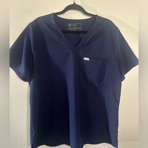 Size XL Navy Blue Figs Catarina One Pocket Scrub Top